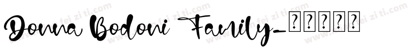 Donna Bodoni Family字体转换
